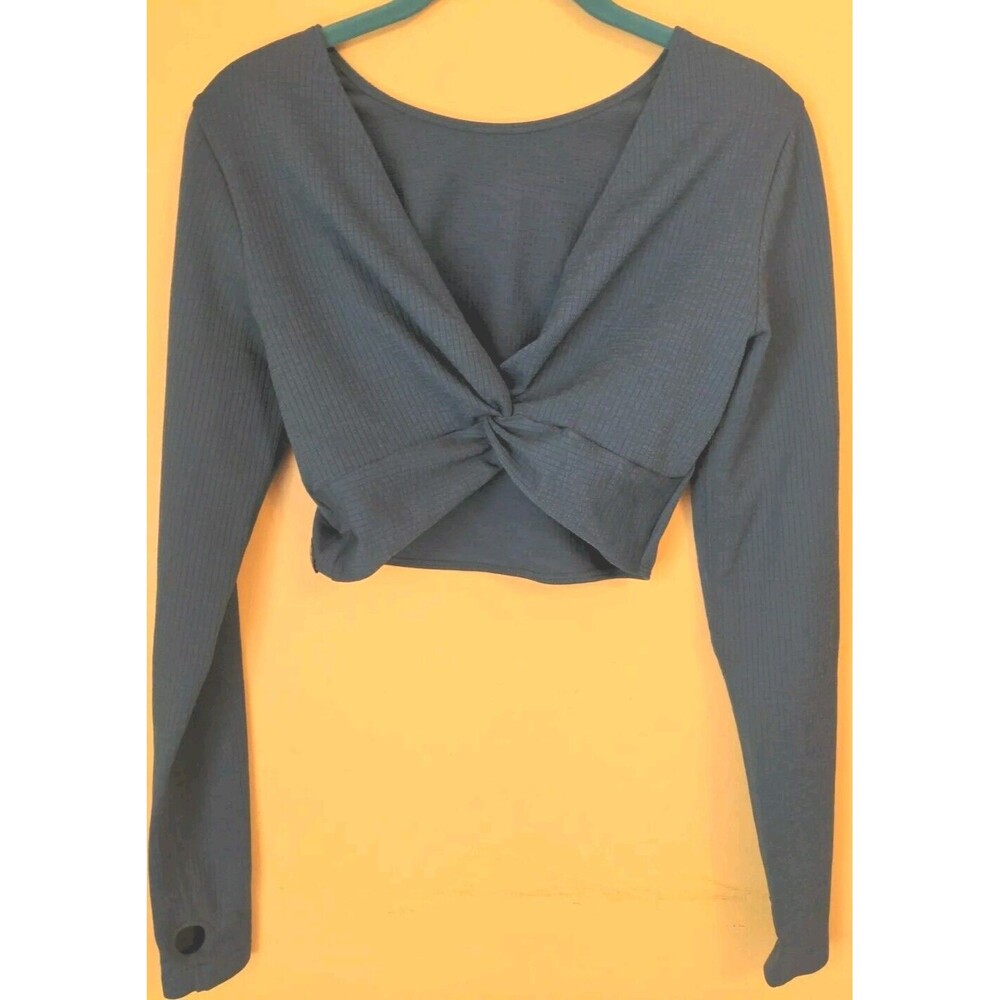 New JOYLAB Cropped Fit Seamless L/S Tee Women's Sz Medium Active Workout Running